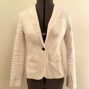 Banana Republic White Linen Blazer